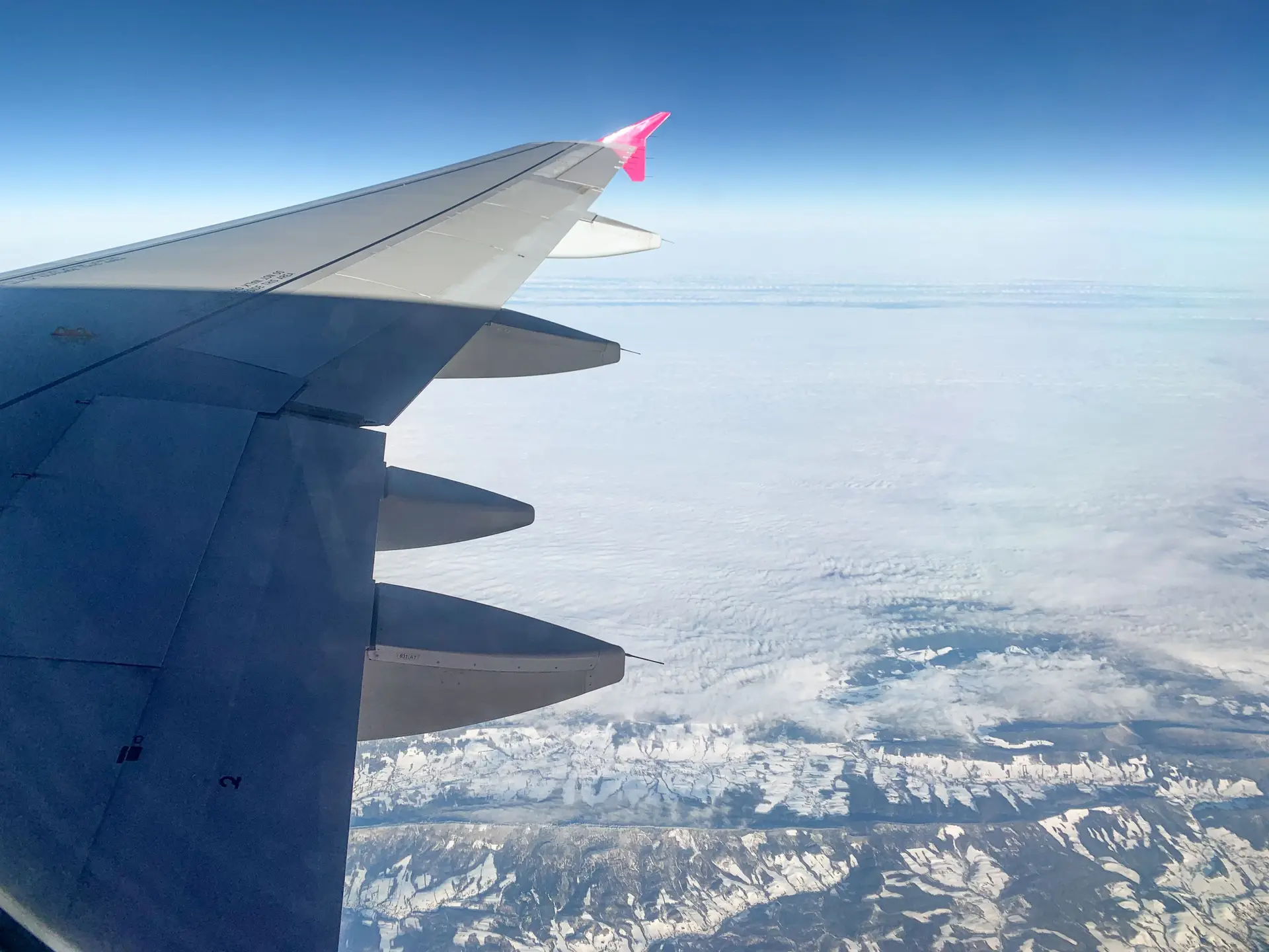 Snow covered mountains near Calgary
