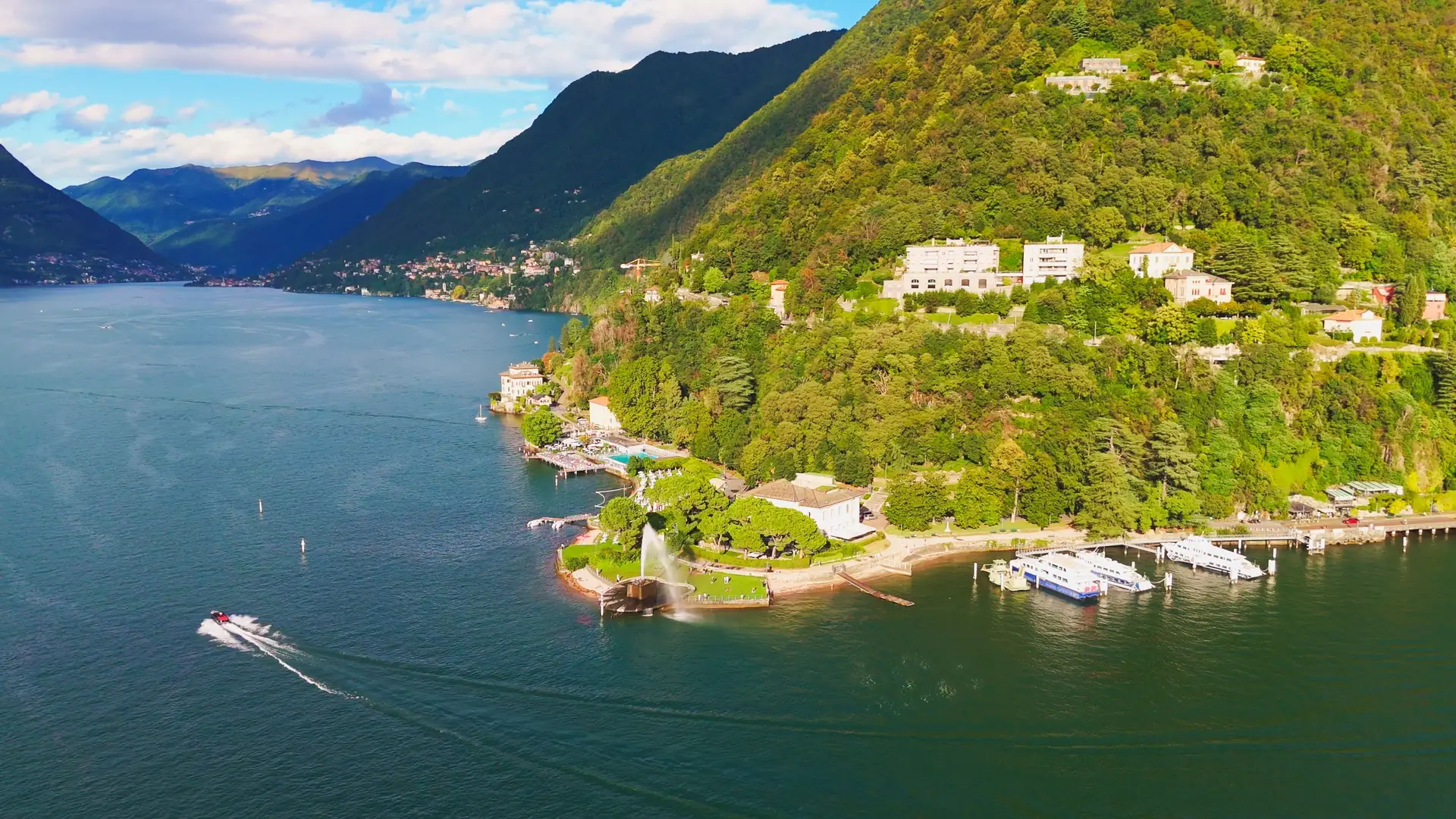 Aerial view of Lake Como