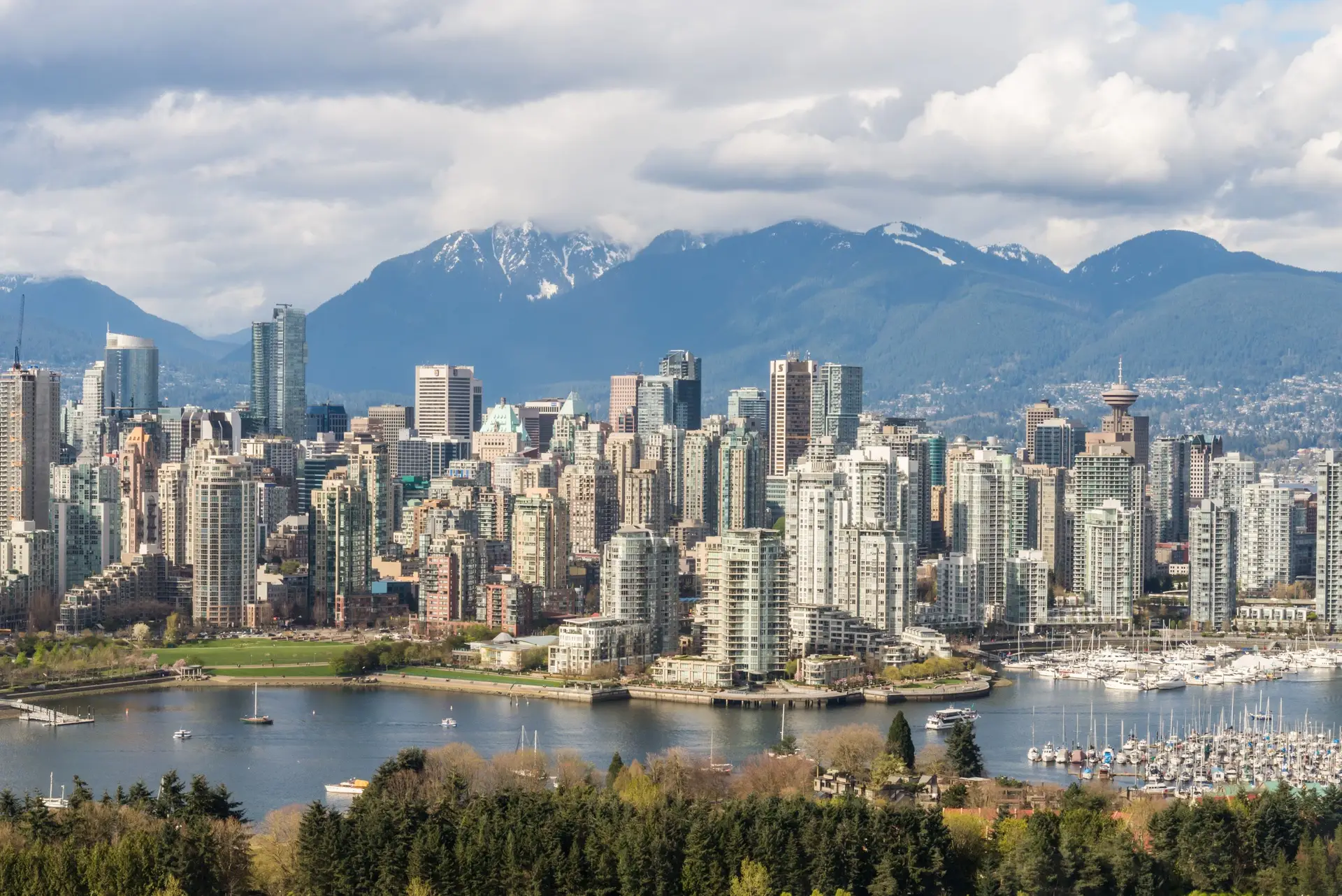 Vancouver marina and skyline