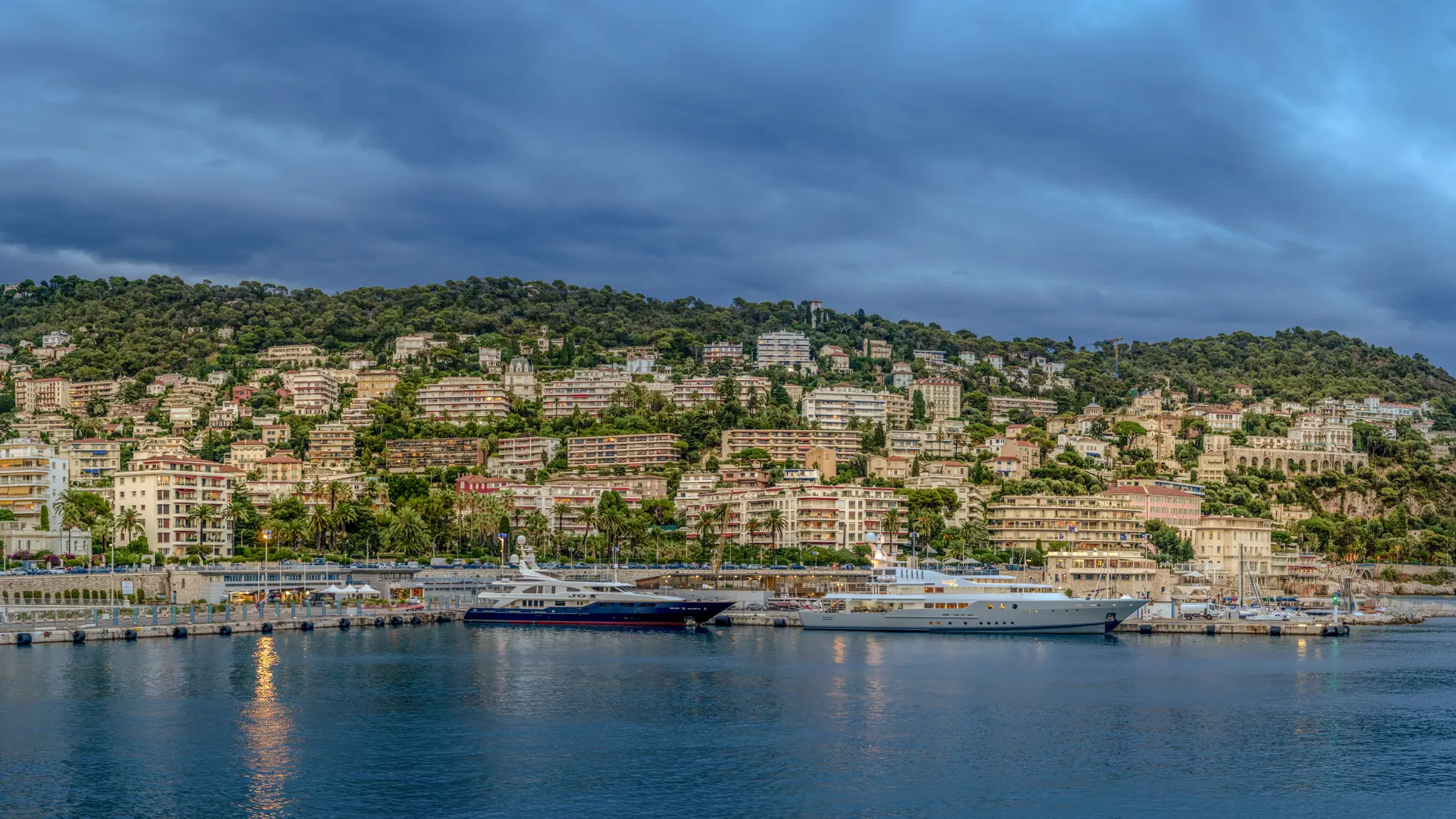 Nice harbour and Mediterranean coast